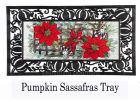 Poinsettia Tobacco Basket Sassafras Mat - 10 x 22 Insert Doormat