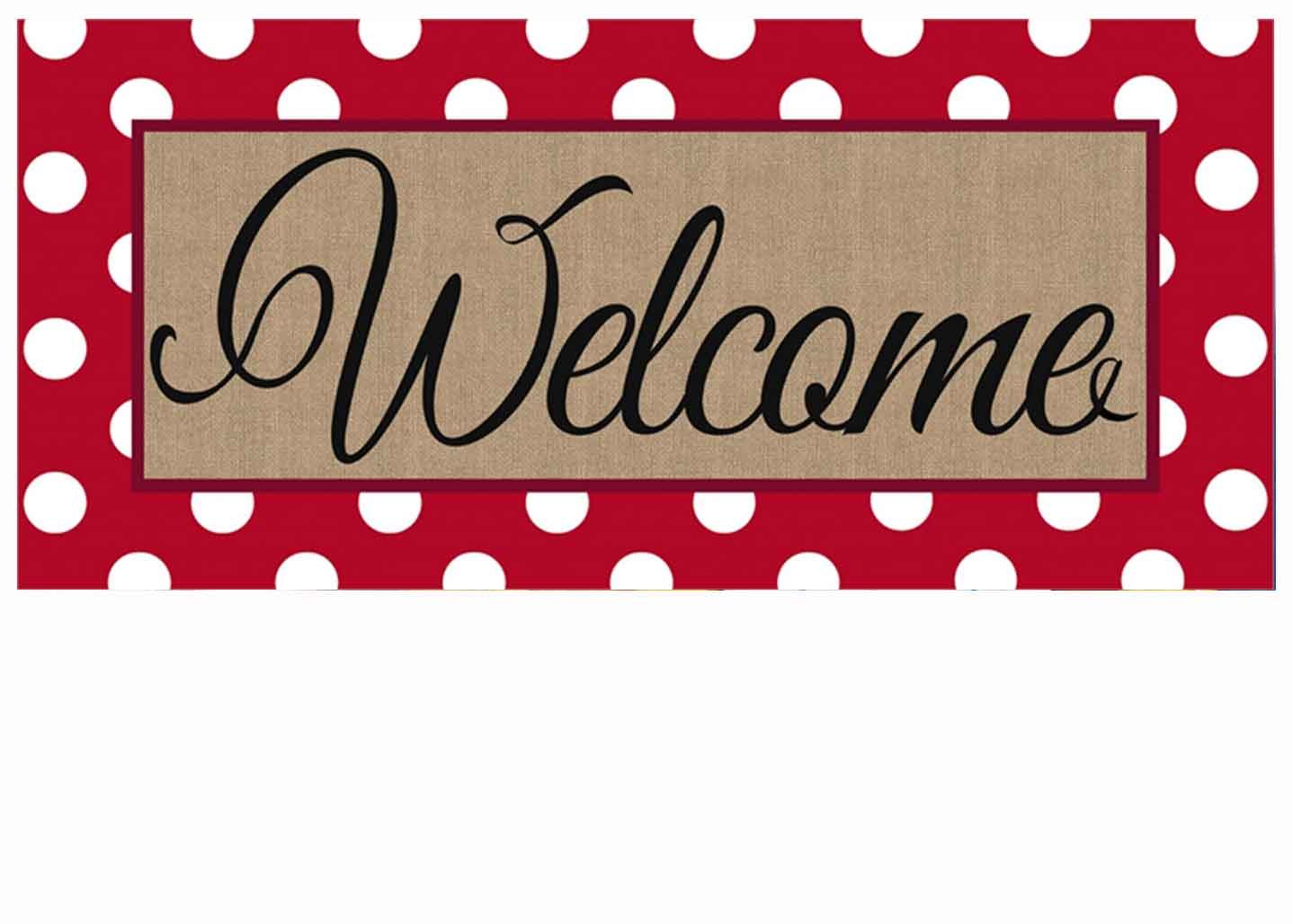 Sassafras PolkaDot Mat 10 x 22 Insert Doormat