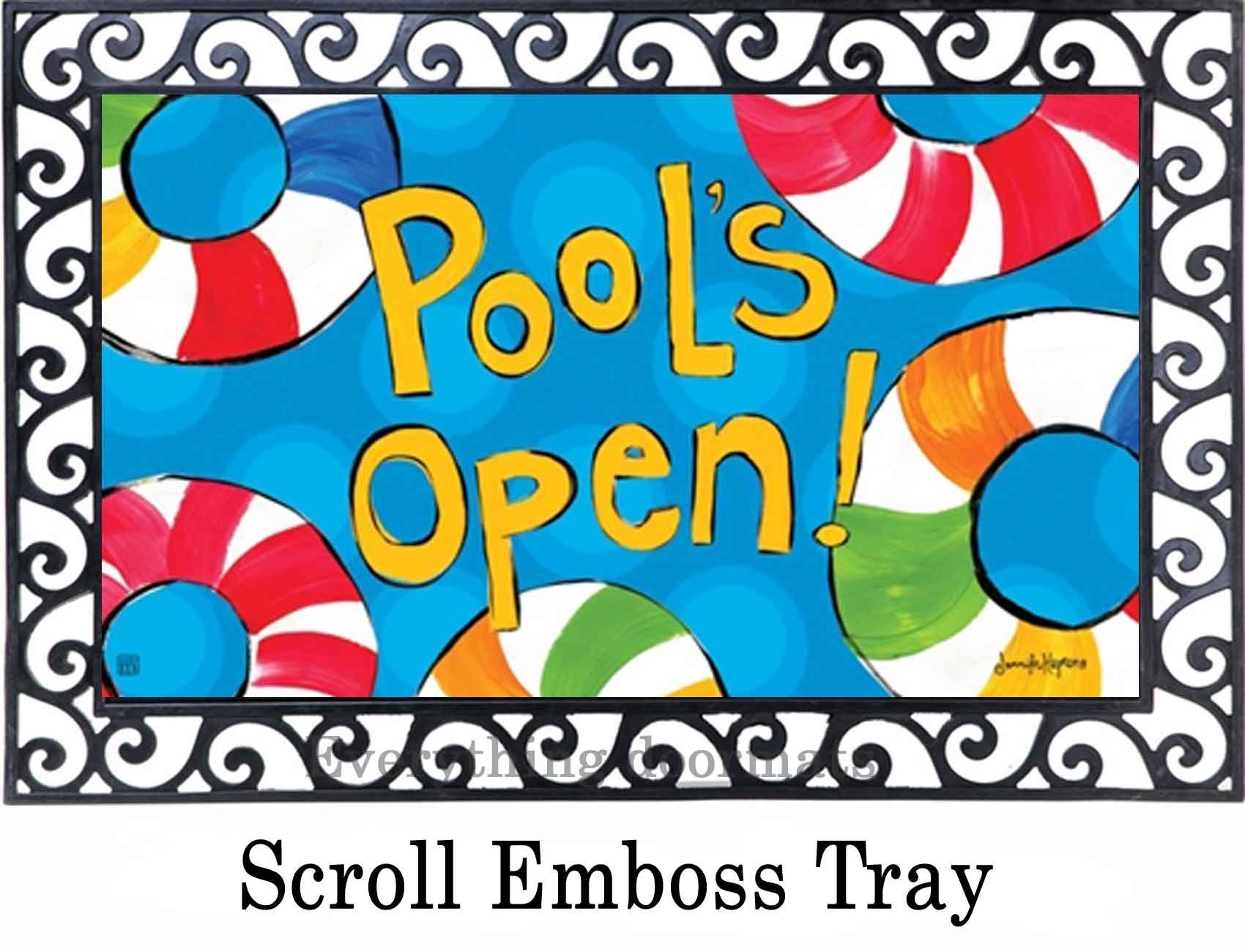 Pool's Open Indoor & Outdoor MatMates Insert Doormat 18 x 30
