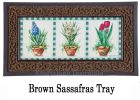 Potted Spring Plants Sassafras Mat - 10 x 22 Insert Doormat