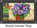 Indoor & Outdoor Pretty Pansies MatMate Doormat-18x30