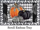 Pumpkin Check Hatch Embossed Doormat - 19 x 30