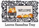 Pumpkin Plaid Truck Sassafras Mat - 10 x 22 Insert Doormat