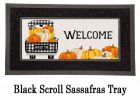 Pumpkin Plaid Truck Sassafras Mat - 10 x 22 Insert Doormat