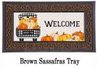 Pumpkin Plaid Truck Sassafras Mat - 10 x 22 Insert Doormat