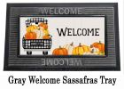 Pumpkin Plaid Truck Sassafras Mat - 10 x 22 Insert Doormat