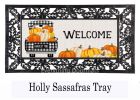 Pumpkin Plaid Truck Sassafras Mat - 10 x 22 Insert Doormat