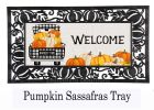 Pumpkin Plaid Truck Sassafras Mat - 10 x 22 Insert Doormat