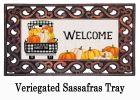 Pumpkin Plaid Truck Sassafras Mat - 10 x 22 Insert Doormat