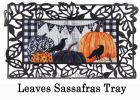 Pumpkins and Crows Sassafras Mat - 10 x 22 Insert Doormat