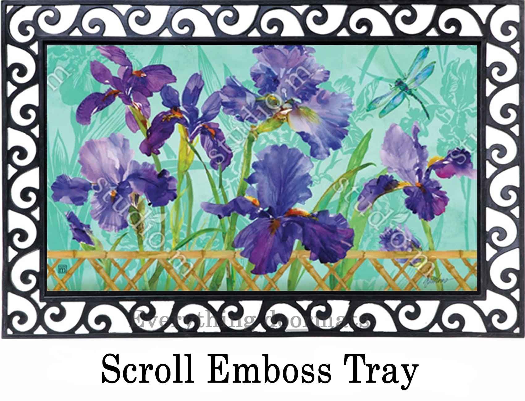 Matmates Purple Iris Doormat Rugs Carpets Home Garden