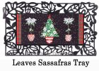 Red Chinoiserie Topiaries Sassafras Mat - 10 x 22 Insert Doormat