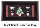 Red Chinoiserie Topiaries Sassafras Mat - 10 x 22 Insert Doormat