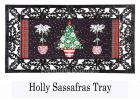 Red Chinoiserie Topiaries Sassafras Mat - 10 x 22 Insert Doormat