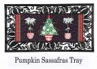 Red Chinoiserie Topiaries Sassafras Mat - 10 x 22 Insert Doormat