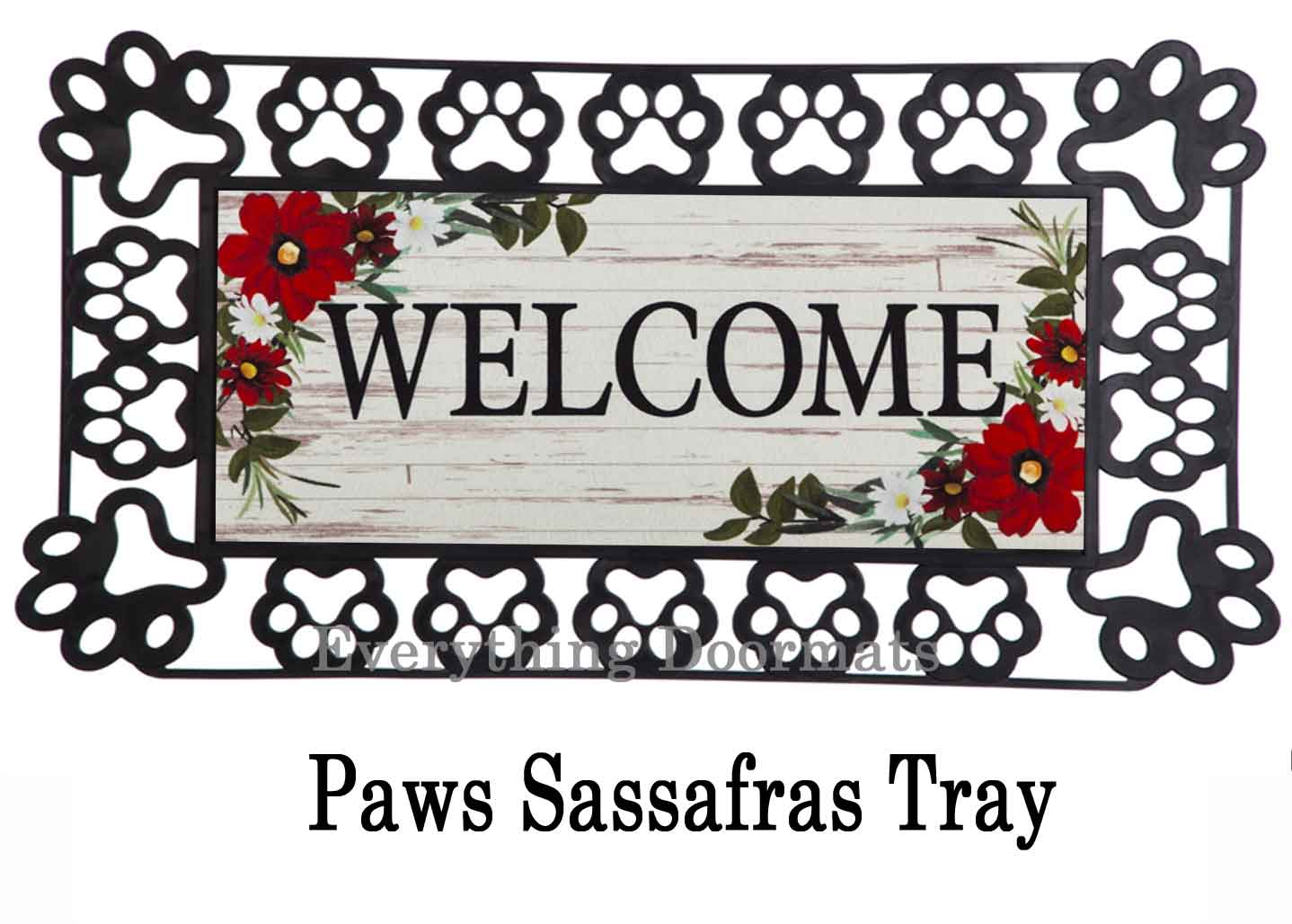 Sassafras Switch Mat Red Floral Welcome New FREE Shipping! 
