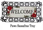Sassafras Red Floral Welcome Mat - 10 x 22 Insert Doormat