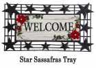 Sassafras Red Floral Welcome Mat - 10 x 22 Insert Doormat