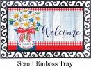 Red Gingham Daisy Indoor & Outdoor Insert Doormat - 18 x 30