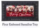 Sassafras Red Truck with Puppies Mat - 10 x 22 Insert Doormat