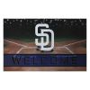 San Diego Padres Flocked Rubber Doormat - 18 x 30