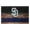 San Diego Padres Flocked Rubber Doormat - 18 x 30