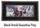 Santa and His Reindeer Sassafras Mat - 10 x 22 Insert Doormat