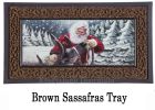 Santa and His Reindeer Sassafras Mat - 10 x 22 Insert Doormat