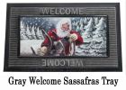 Santa and His Reindeer Sassafras Mat - 10 x 22 Insert Doormat