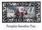 Santa and His Reindeer Sassafras Mat - 10 x 22 Insert Doormat