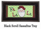 Santa Claus with Holly Sassafras Mat - 10 x 22 Insert Doormat