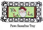 Santa Claus with Holly Sassafras Mat - 10 x 22 Insert Doormat