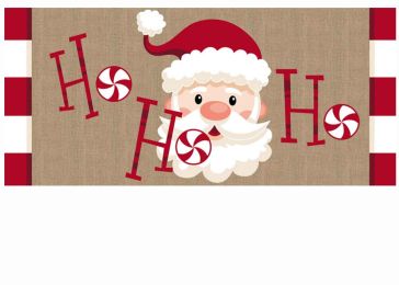 Sassafras Santa Ho Ho Ho Switch Insert Doormat - 10 x 22