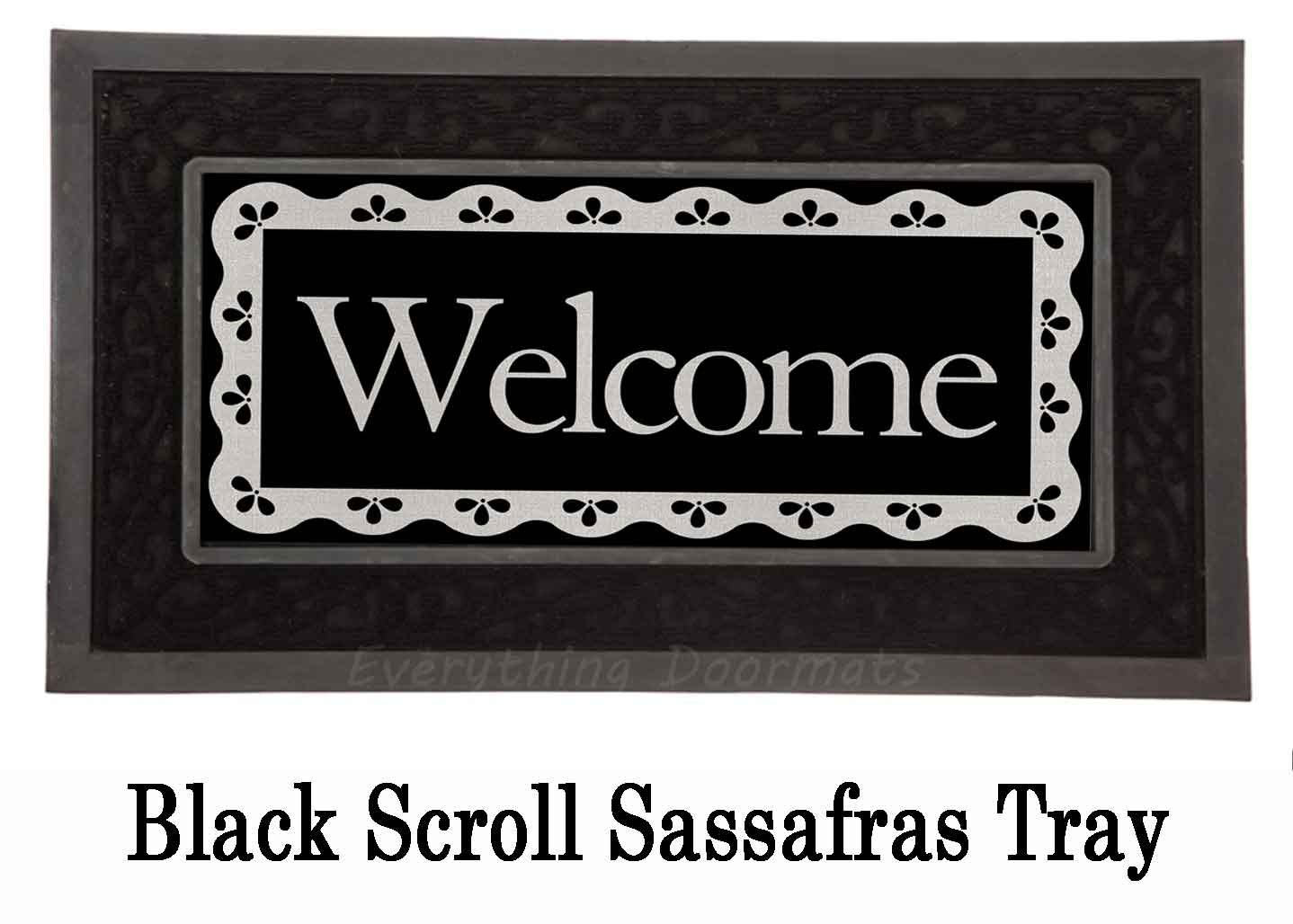 Sassafras Scalloped Mat 10 x 22 Insert Doormat