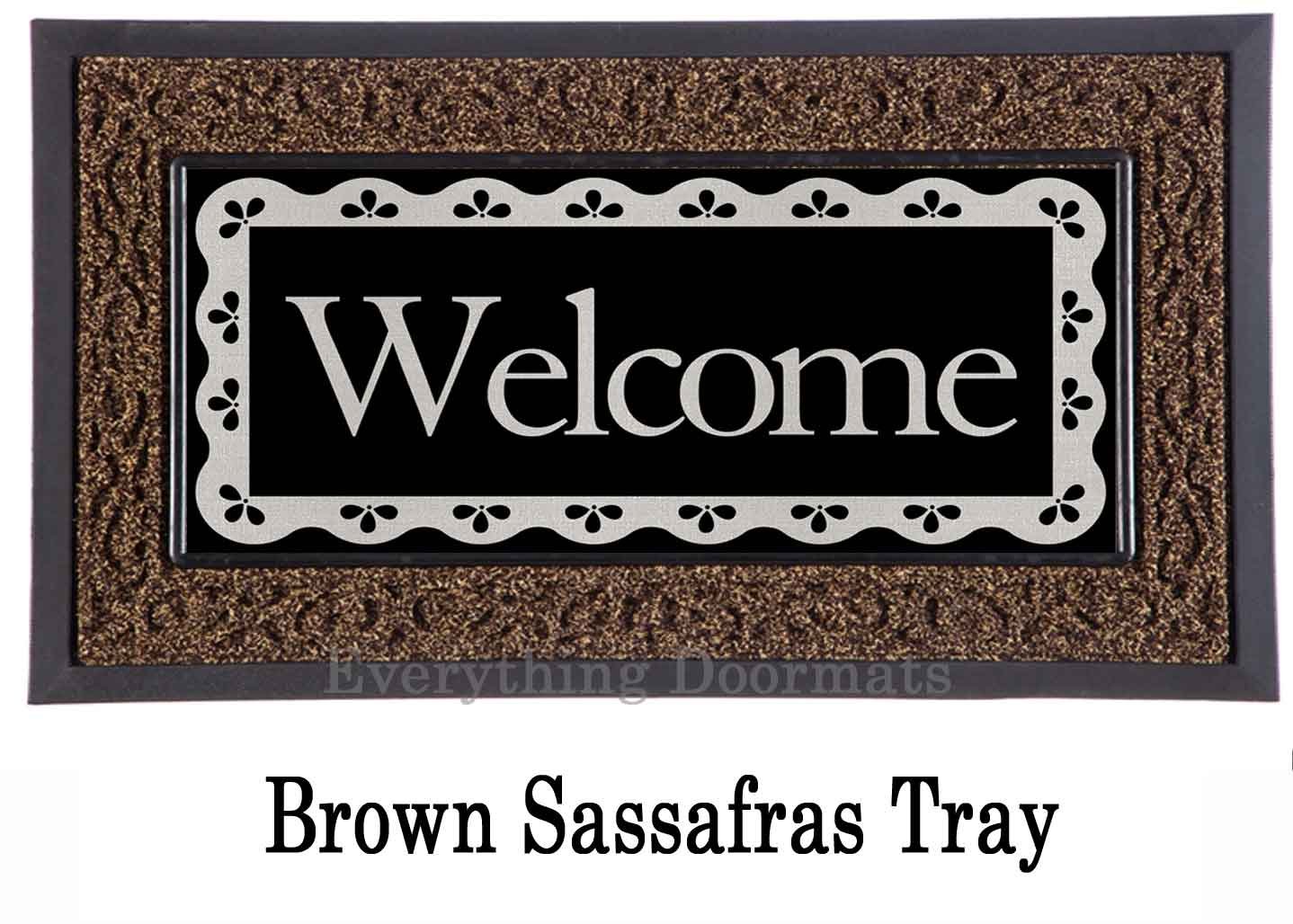 Sassafras Scalloped Mat 10 x 22 Insert Doormat