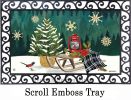 Scandi Christmas Tree Indoor & Outdoor MatMate Insert Doormat - 18 x 30