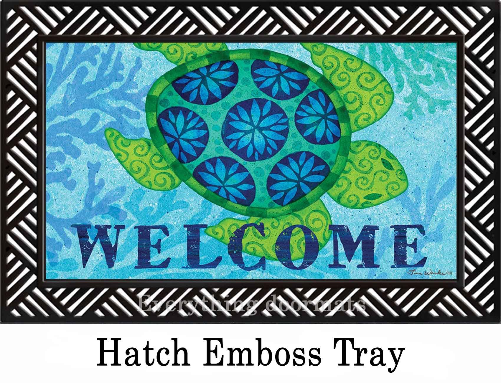 Indoor & Outdoor Sea Turtle Insert Doormat 18x30