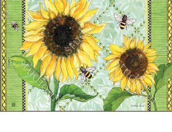 Indoor & Outdoor Single Sunflower MatMate Doormat-18x30