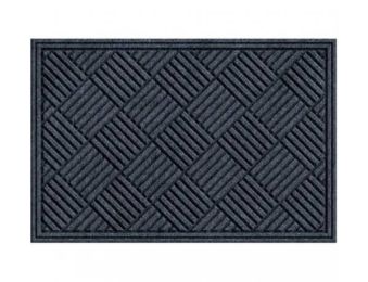 Textures Crosshatch Smoke Doormat - 24" x 36"