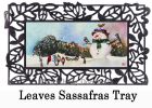 Sassafras Snowman and Songbirds Mat - 10 x 22 Insert Doormat