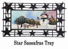 Sassafras Snowman and Songbirds Mat - 10 x 22 Insert Doormat