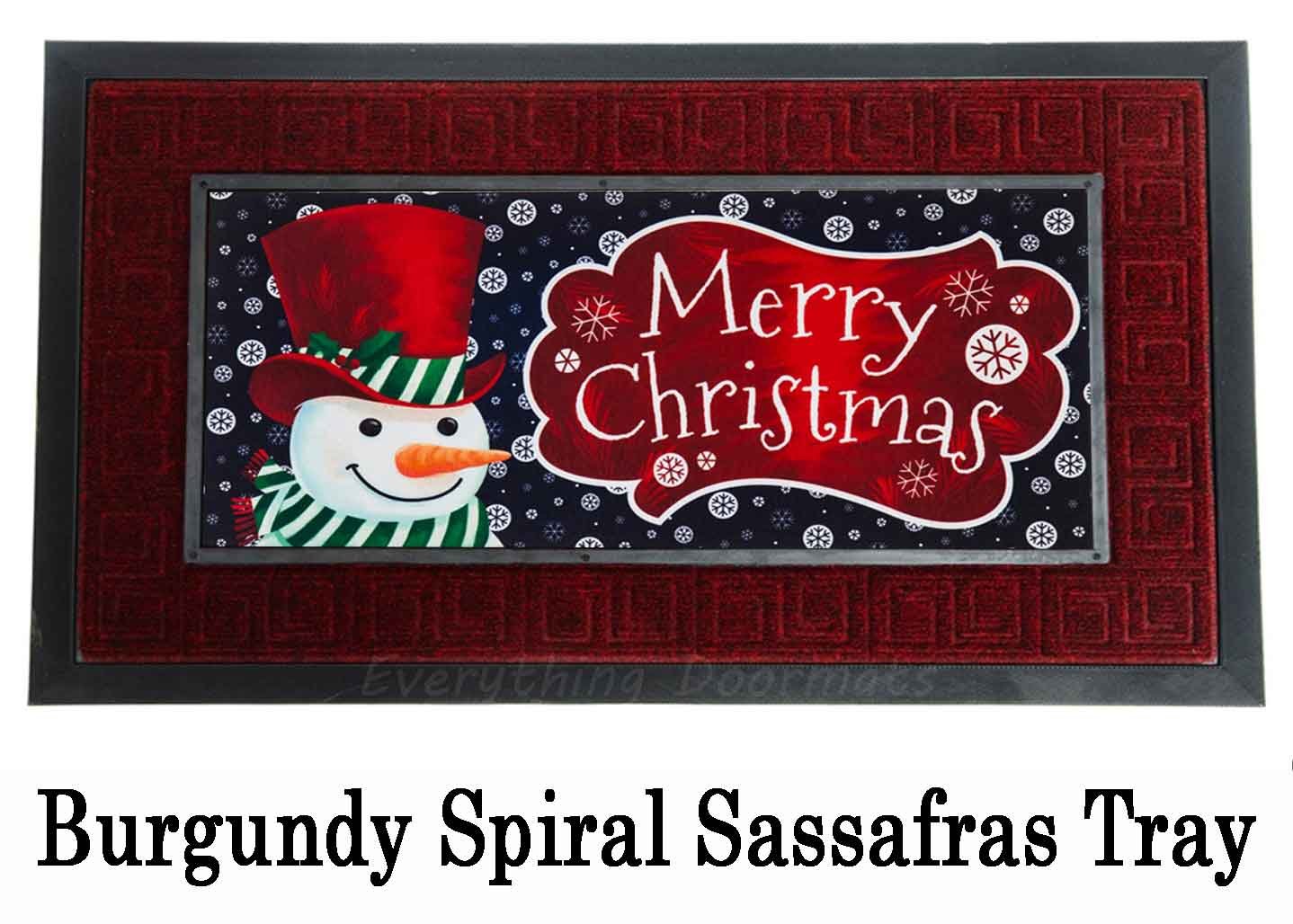 Sassafras Snowman Christmas Switch Doormat 10 x 22 Insert