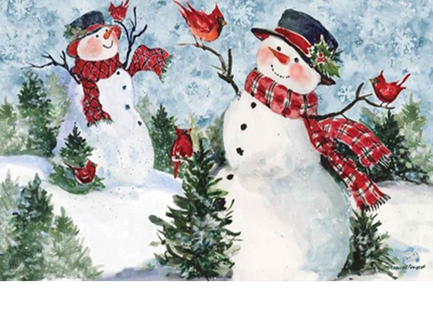 Dollhouse Miniature Winter Snow Family Snowman Welcome Mat ~ RND287 