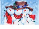 Embossed Snowman Friends Trio Dimensions Doormat - 19 x 30