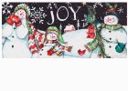 Snowman Holiday Sassafras Mat - 10 x 22 Insert Doormat