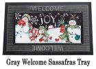 Snowman Holiday Sassafras Mat - 10 x 22 Insert Doormat