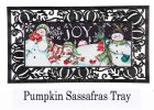 Snowman Holiday Sassafras Mat - 10 x 22 Insert Doormat