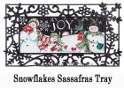 Snowman Holiday Sassafras Mat - 10 x 22 Insert Doormat