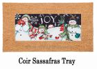 Snowman Holiday Sassafras Mat - 10 x 22 Insert Doormat