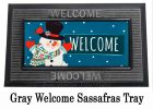 Snowman Welcome Sassafras Mat - 10 x 22 Insert Doormat